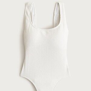 J. Crew - Claudia scrunchie one-piece - White NWT